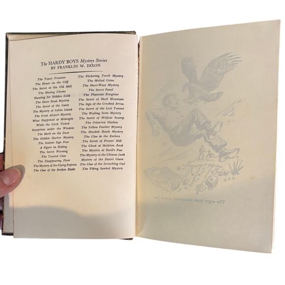 VTG 1954 Hardy Boys #34 Hooded Hawk Mystery Book by Franklin W. Dixon, HC - Picture 5 of 5